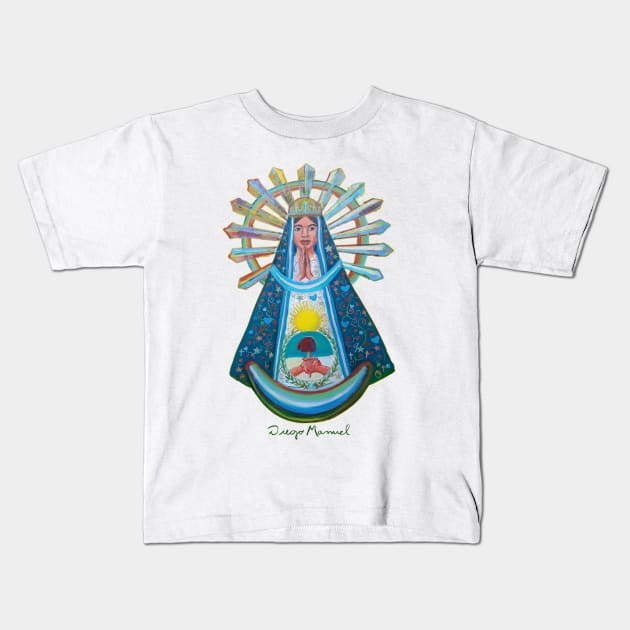 Virgin of Lujan 7 Kids T-Shirt by diegomanuel